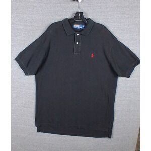 Polo Ralph Lauren Mens Shirt XL Black Small Pony Polo Golf Preppy VTG Y2k 90s